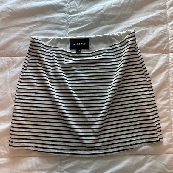 All The Ways Dresses & Skirts - Black and White Striped Women's Skirt